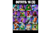 UNIQUE - Santa Dogg, Trailblazer Tai  [16 Skins, 23 Axes, 13 Emotes, 18 Gliders and MORE!]