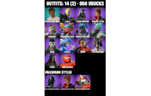 UNIQUE - Chaos Director, Dynamo TNTina [14 Skins, 950 Vbucks, 45 Axes, 20 Emotes, 32 Gliders and MORE!]