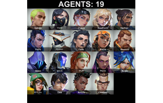 UNIQUE - Platinum 2 -  2x Prime Skins [19 Agents, 113 LVL, Prime//2.0 Phantom and MORE!]