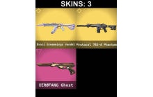 UNIQUE - Bronze 1 - 3x Knife Skins [5 Agents, 30 LVL, Xerofang Ghost and MORE!]