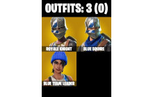 UNIQUE - Royale Knight, Blue Squire [3 Skins, 1 Axes, 3 Emotes, 5 Gliders and MORE!]