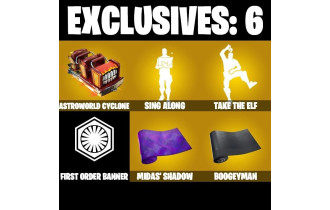 UNIQUE - Crowbar, Take The Elf [52 Skins, 50 Vbucks, 46 Axes, 52 Emotes, 50 Gliders and MORE!]
