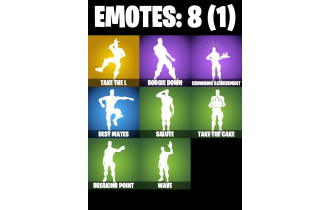 UNIQUE - Rust Bucket , Take The L [7 Skins, 100 Vbucks, 7 Axes, 8 Emotes, 12 Gliders and MORE!]