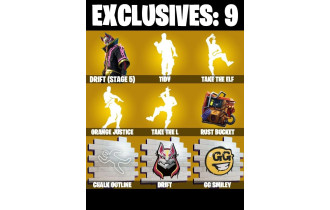 UNIQUE - Tidy , Take The L  [25 Skins, 950 Vbucks, 18 Axes, 28 Emotes, 23 Gliders and MORE!]