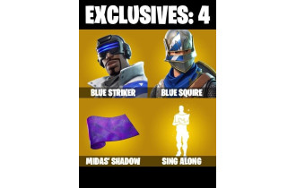 UNIQUE - Blue Squire , Blue Striker [4 Skins, 4 Axes, 7 Emotes, 10 Gliders and MORE!]