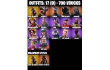 UNIQUE - Dark Voyager , Take The L  [17 Skins, 700 Vbucks, 11 Axes, 15 Emotes, 16 Gliders and MORE!]