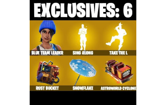 UNIQUE - Rust Bucket , Take The L  [7 Skins, 3 Axes, 14 Emotes,12 Gliders and MORE!]