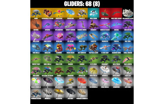 UNIQUE - Black Knight , AC/DC [72 Skins, 300 Vbucks, 61 Axes, 62 Emotes, 68 Gliders and MORE!]