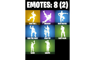 UNIQUE - Blue Team Leader , Take The L  [5 Skins, 2 Axes, 8 Emotes, 7 Gliders and MORE!]
