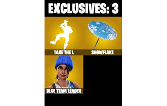 UNIQUE - Blue Team Leader , Take The L  [5 Skins, 2 Axes, 8 Emotes, 7 Gliders and MORE!]