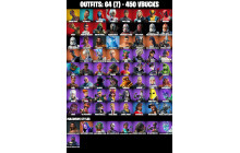 UNIQUE -  Lara Croft, Travis Scott  [64 Skins, 450 Vbucks, 77 Axes, 54 Emotes,  67 Gliders and MORE!]