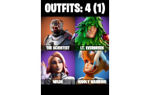 UNIQUE - The Scientist, Lt. Evergreen [4 Skins, 14 Axes, 16 Emotes, 20 Gliders and MORE!]