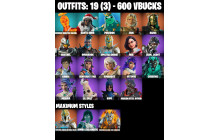 UNIQUE - Inferno Skeleton Balvin, Santa Dogg [19 Skins, 600 Vbucks, 23 Axes, 29 Emotes, 26 Gliders and MORE!]