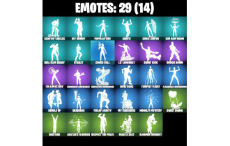 UNIQUE - Inferno Skeleton Balvin, Santa Dogg [19 Skins, 600 Vbucks, 23 Axes, 29 Emotes, 26 Gliders and MORE!]