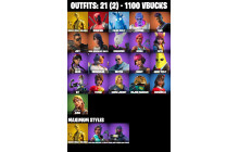UNIQUE - Midas (Fully Golden), Aura [21 Skins, 1100 Vbucks, 37 Axes, 43 Emotes, 43 Gliders and MORE!]