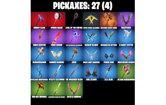 UNIQUE - Aura,  Erisa [24 Skins, 27 Axes, 23 Emotes, 37 Gliders and MORE!]