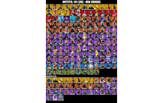 UNIQUE - Black Knight , AC/DC [141 Skins, 650 Vbucks, 152 Axes, 173 Emotes, 160 Gliders and MORE!]