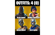 UNIQUE - Black Knight , AC/DC [4 Skins, 3 Axes, 9 Emotes, 10 Gliders and MORE!]