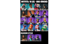 UNIQUE - Rebirth Harley Quinn, Jules  [16 Skins, 600 Vbucks, 29 Axes, 25 Emotes, 33 Gliders and MORE!]