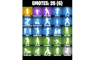 UNIQUE - Rebirth Harley Quinn, Jules  [16 Skins, 600 Vbucks, 29 Axes, 25 Emotes, 33 Gliders and MORE!]