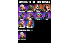 UNIQUE - Doom Slayer , Geralt Of Rivia [10 Skins, 300 Vbucks, 26 Axes, 19 Emotes, 30 Gliders and MORE!]