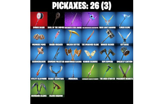UNIQUE - Doom Slayer , Geralt Of Rivia [10 Skins, 300 Vbucks, 26 Axes, 19 Emotes, 30 Gliders and MORE!]