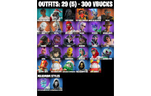 UNIQUE - Darth Vader, Eren Jaeger  [29 Skins, 300 Vbucks, 51 Axes, 43 Emotes, 48 Gliders and MORE!]
