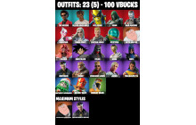 UNIQUE - Goku Black, Slayer Juice Wrld [23 Skins, 100 Vbucks, 34 Axes, 20 Emotes, 25 Gliders and MORE!]