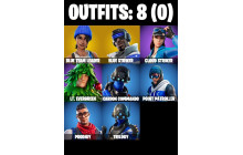 UNIQUE - Rust Bucket , Blue Team Leader [8 Skins, 11 Axes, 10 Emotes, 18 Gliders and MORE!]