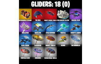 UNIQUE - Rust Bucket , Blue Team Leader [8 Skins, 11 Axes, 10 Emotes, 18 Gliders and MORE!]