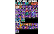 UNIQUE - Joltara, Solid Snake [38 Skins, 200 Vbucks, 57 Axes, 41 Emotes, 42 Gliders and MORE!]