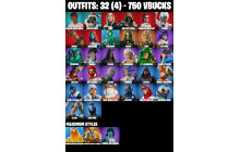 UNIQUE - Trilogy, Poseidon [32 Skins, 750 Vbucks, 69 Axes, 44 Emotes, 59 Gliders and MORE!]