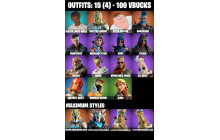 UNIQUE - Aura,  [15 Skins, 100 Vbucks, 36 Emotes, 24 Gliders and MORE!]