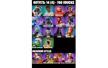 UNIQUE - The Night Rose, Jade [14 Skins, 700 Vbucks, 42 Axes, 27 Emotes, 31 Gliders and MORE!]