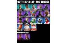 UNIQUE - Streetwear Spark Messi, Meowdas [18 Skins, 400 Vbucks, 39 Axes, 16 Emotes, 35 Gliders and MORE!]