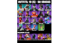 UNIQUE - Surf Witch,  [19 Skins, 50 Vbucks, 31 Axes, 23 Emotes, 26 Gliders and MORE!]