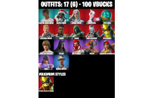 UNIQUE - Luke Skywalker,  [17 Skins, 100 Vbucks, 24 Axes, 16 Emotes, 15 Gliders and MORE!]