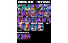 UNIQUE - Santa Dogg, Slayer Juice WRLD [19 Skins, 700 Vbucks, 31 Axes, 15 Emotes, 20 Gliders and MORE!]