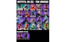 UNIQUE - Manic,  [20 Skins, 750 Vbucks, 44 Axes, 23 Emotes, 45 Gliders and MORE!]