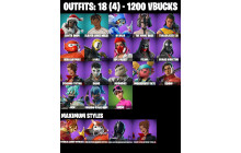 UNIQUE -  Birdy,  [18 Skins, 1200 Vbucks, 31 Axes, 18 Emotes, 20 Gliders and MORE!]