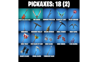 UNIQUE - Wavebreaker , Slayer Juice Wrld [10 Skins, 500 Vbucks, 18 Axes, 11 Emotes,  and MORE!]