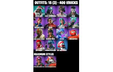 UNIQUE - Santa Dogg, Skull Commander [15 Skins, 400 Vbucks, 21 Axes, 12 Emotes, 18 Gliders and MORE!]
