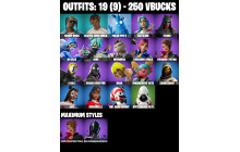 UNIQUE - Katalina, Polar Peely [19 Skins, 250 Vbucks, 27 Axes, 16 Emotes, 21 Gliders and MORE!]