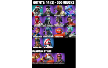 UNIQUE - Santa Dogg, Daigo [14 Skins, 300 Vbucks, 16 Axes, 10 Emotes, 15 Gliders and MORE!]