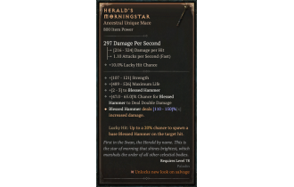 Herald's Morningstar [ ⭐️ Affix: MAX ROLL] Divine SC