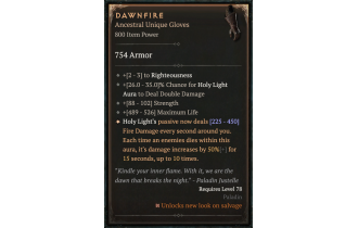 Dawnfire [ ⭐️ Affix: MAX ROLL] Divine SC