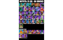 UNIQUE - Renegade Raider, Green Roots Billie [31 Skins, 50 Vbucks, 30 Axes, 29 Emotes, 31 Gliders and MORE!]