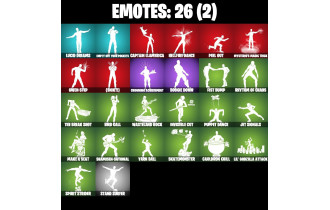 UNIQUE - Renegade Raider, Santa Dogg [26 Skins, 200 Vbucks, 28 Axes, 26 Emotes, 26 Gliders and MORE!]