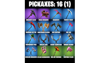 UNIQUE - Black Widow , Fishstick (World Cup) [27 Skins, 300 Vbucks, 16 Axes, 25 Emotes, 25 Gliders and MORE!]