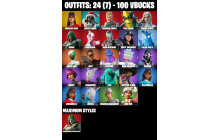 UNIQUE - Modena Icon, Backlash [24 Skins, 100 Vbucks, 44 Axes, 33 Emotes, 37 Gliders and MORE!]